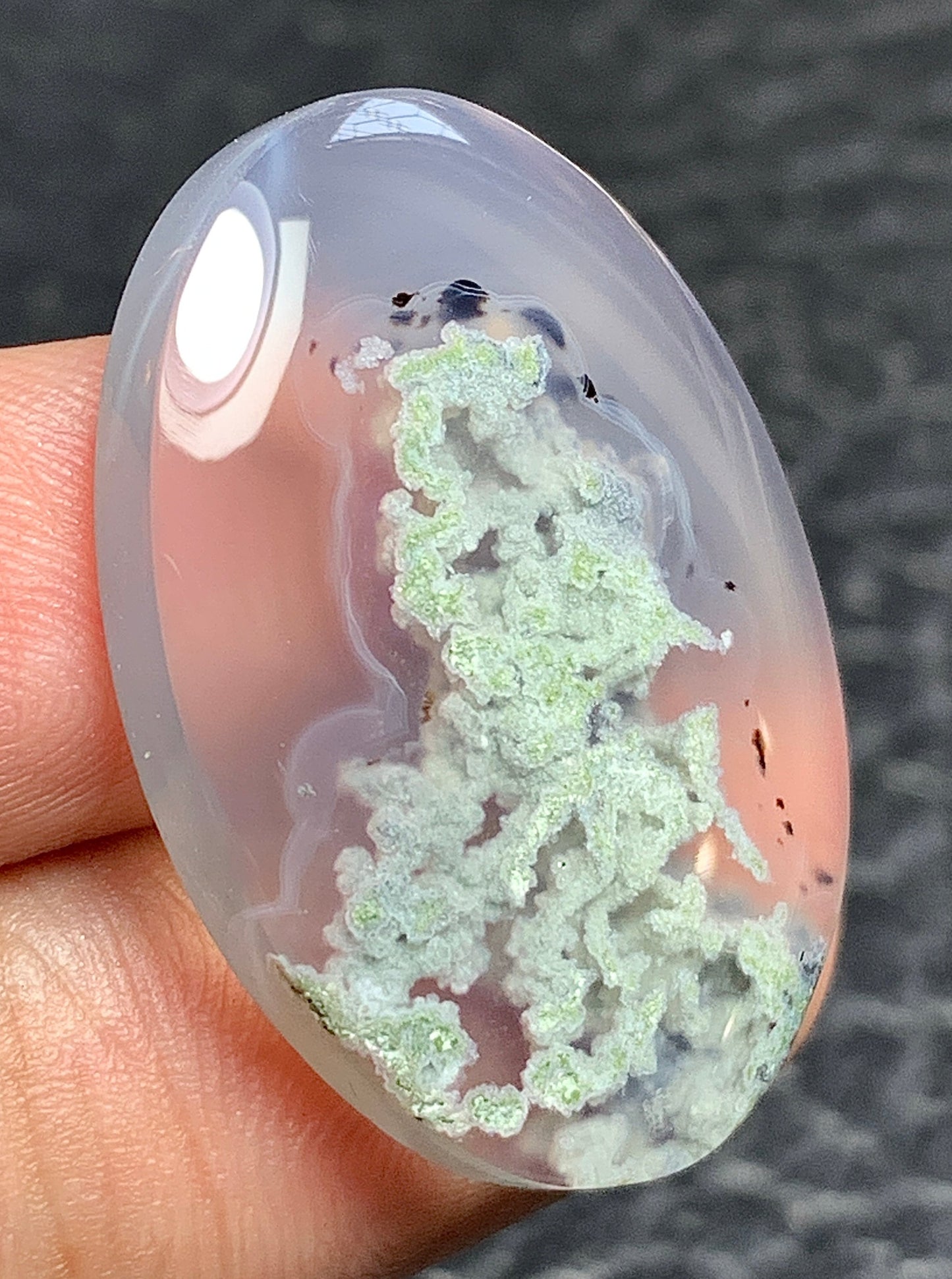 Scenic Moss Agate Cabochon 30x22x6mm