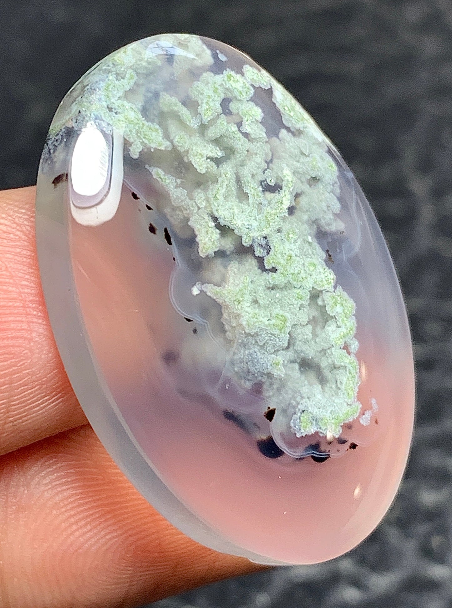 Scenic Moss Agate Cabochon 30x22x6mm