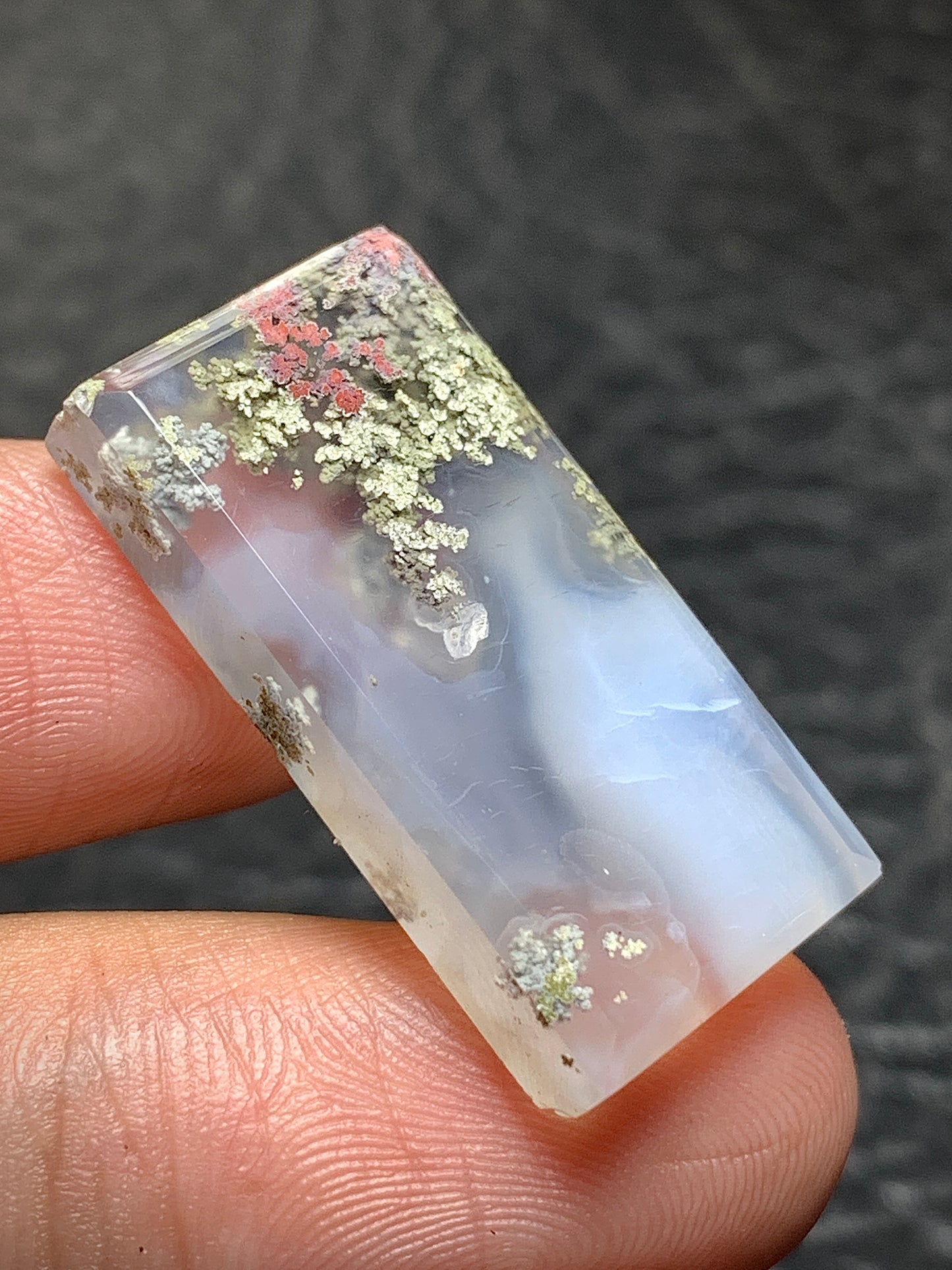 Scenic Moss Agate Cabochon 28x14x5mm