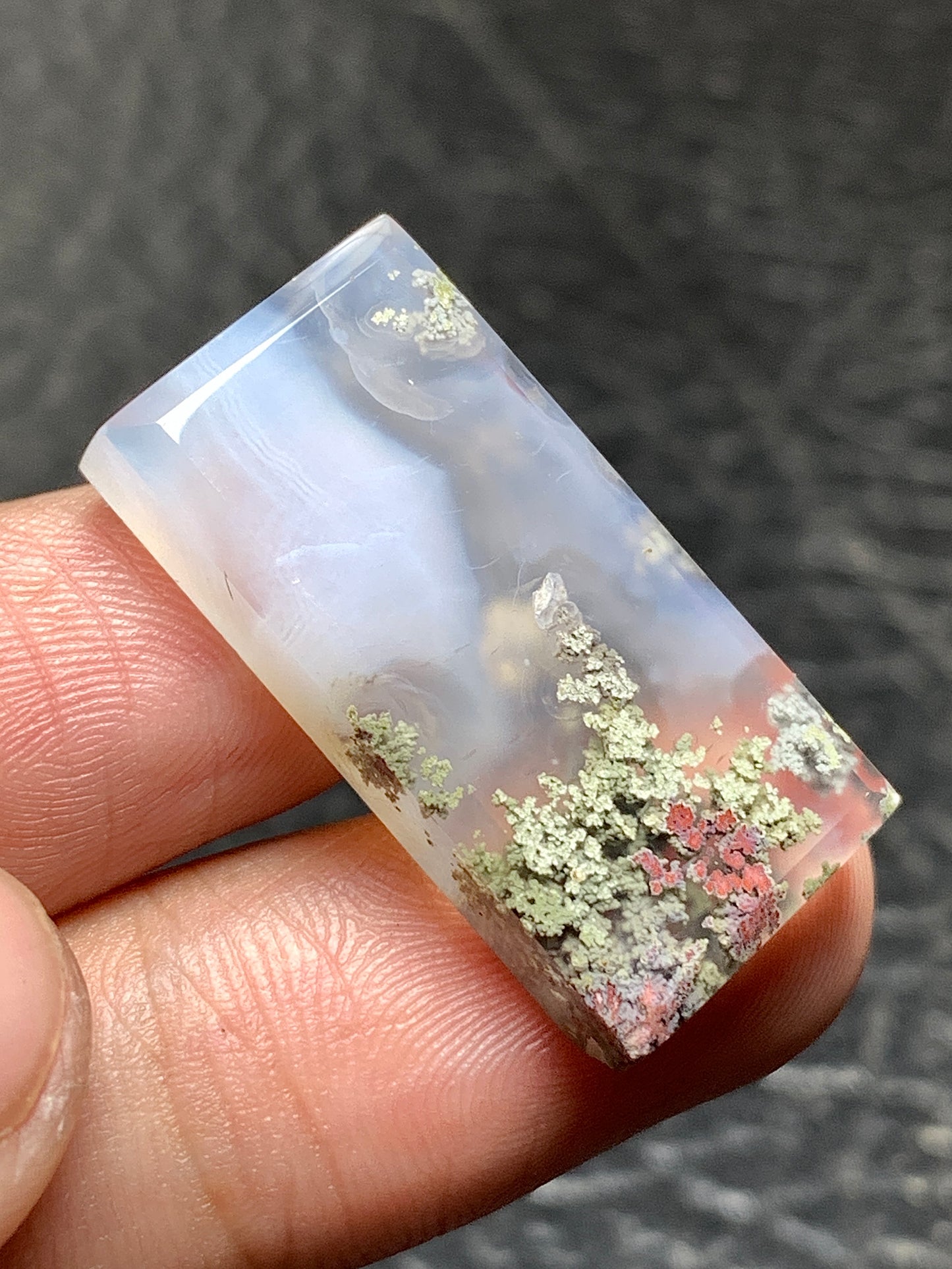 Scenic Moss Agate Cabochon 28x14x5mm
