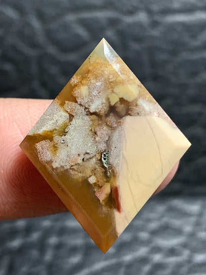 Conglomerate Agate Rhombus Cabochon 25x20x4mm