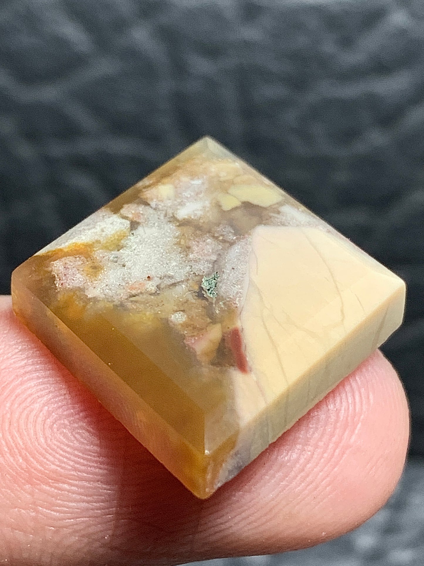 Conglomerate Agate Rhombus Cabochon 25x20x4mm