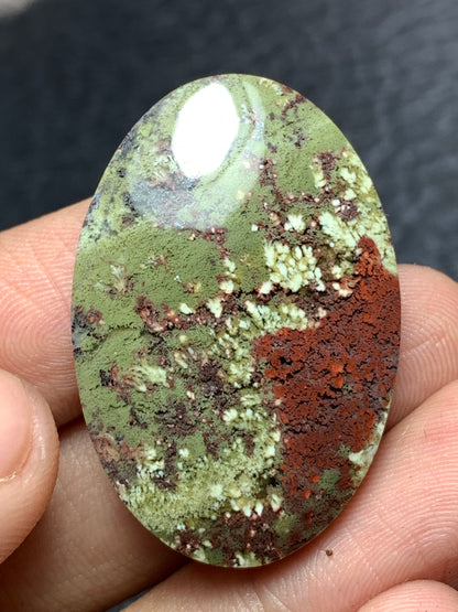 Garden Moss Agate Oval Cabochon 35x23x6mm