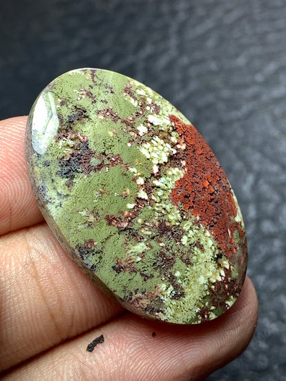 Garden Moss Agate Oval Cabochon 35x23x6mm