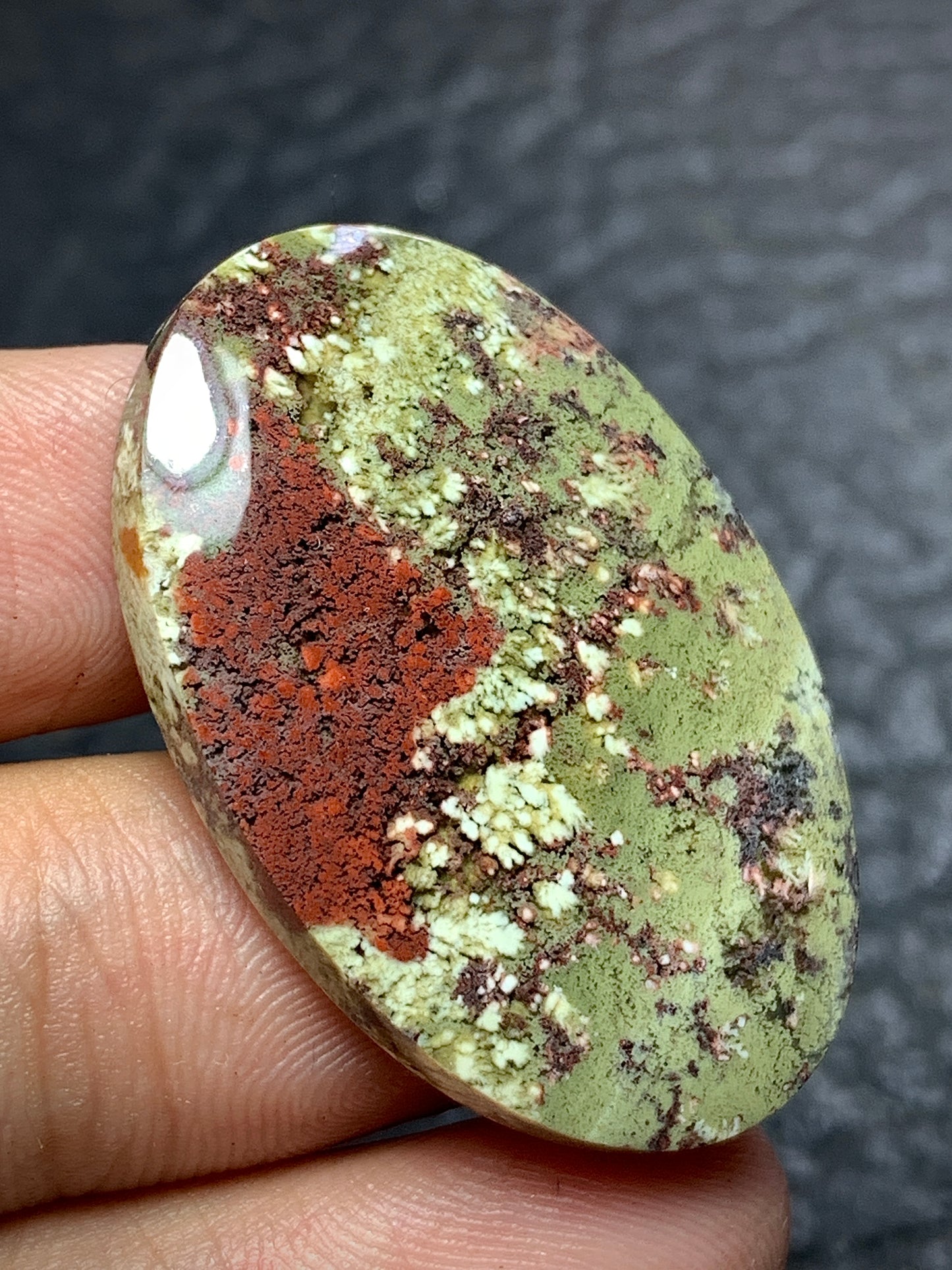 Garden Moss Agate Oval Cabochon 35x23x6mm