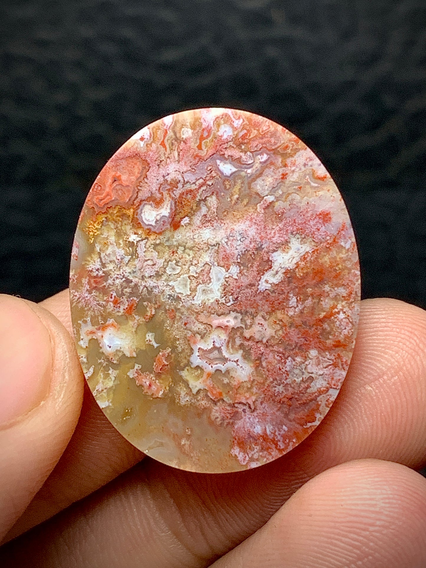 Unique Moss Agate Oval Cabochon 27x21.7x6mm