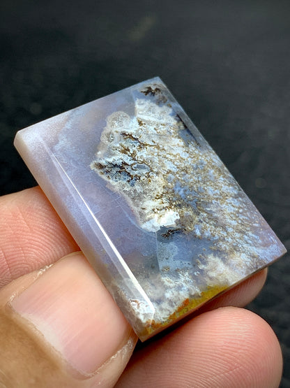 Unique Dendritic Agate Rectangle Cabochon 29x22x4.2mm