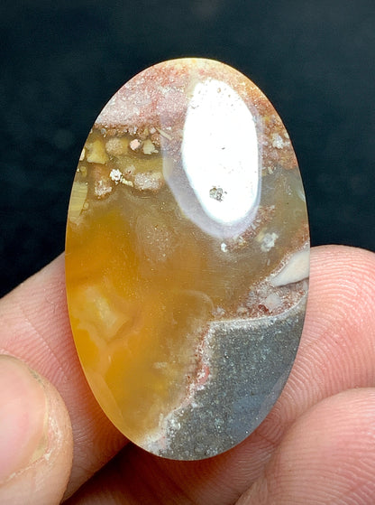 Conglomerate Agate Oval Cabochon 29x17.8x6mm