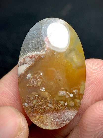 Conglomerate Agate Oval Cabochon 29x17.8x6mm