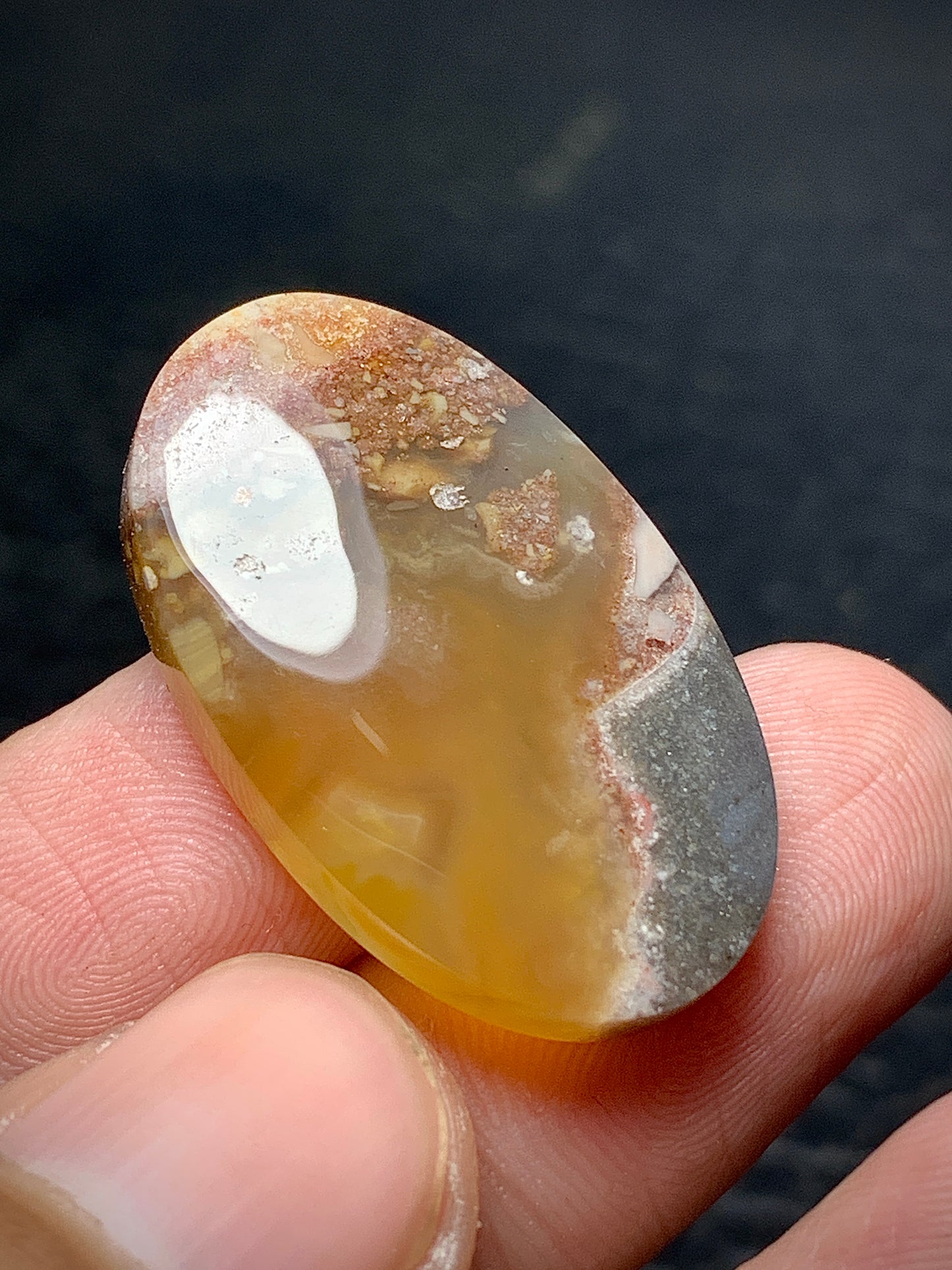 Conglomerate Agate Oval Cabochon 29x17.8x6mm