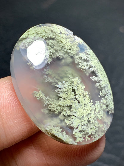 Scenic Moss Agate Oval Cabochon 29x22x7mm