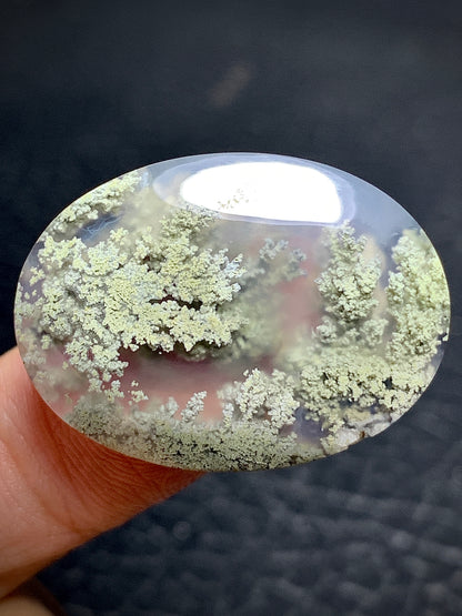 Scenic Moss Agate Oval Cabochon 29x22x7mm