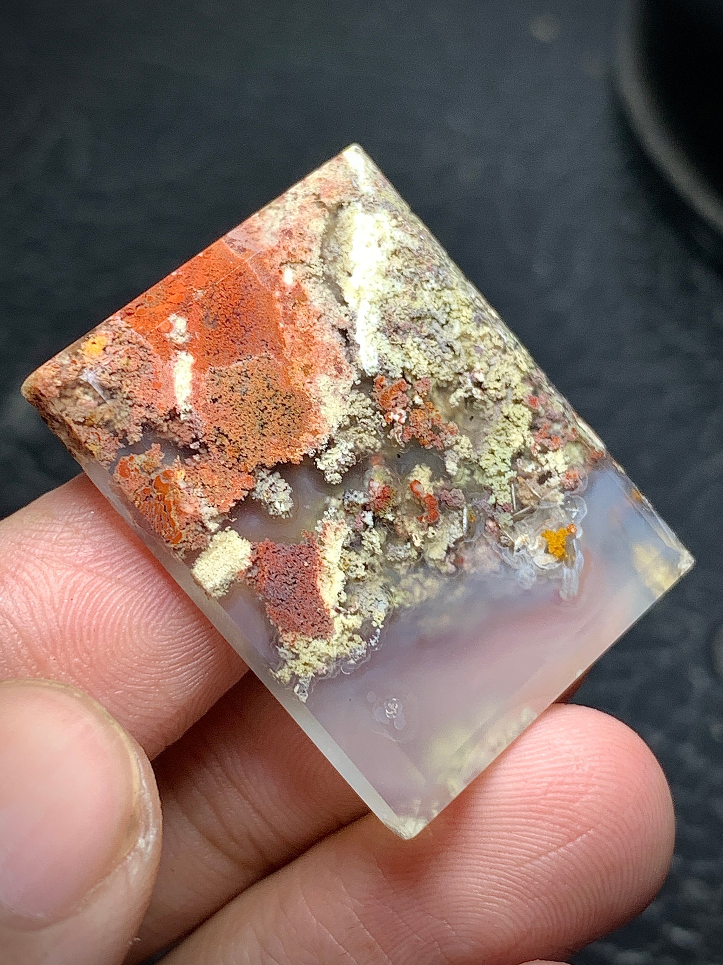 Scenic Moss Agate Rectangle Cabochon 31x24.5x4.5mm