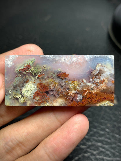 Natural Java Moss Agate Rectangle Cabochon 49x22.4x5.5mm