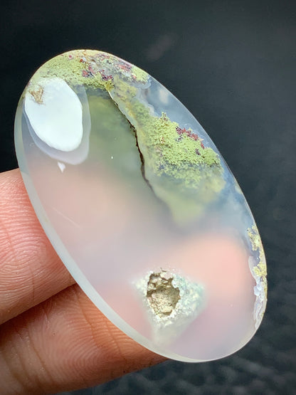 Scenic Moss Agate Oval Cabochon 35x22x5mm