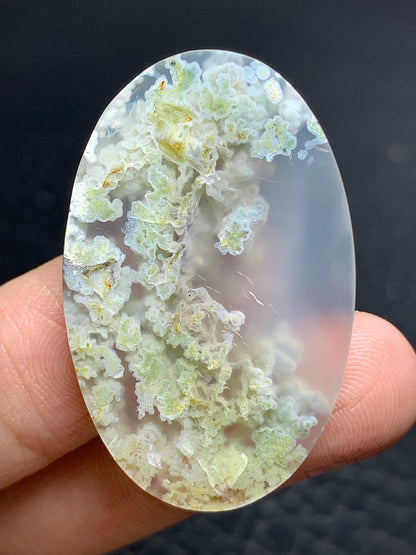 Scenic Moss Agate Oval Cabochon 36x23x6.5mm