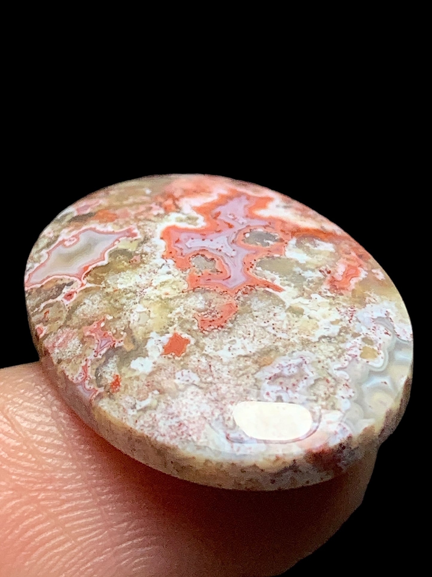 Unique Moss Agate Oval Cabochon 20x15.5x4mm