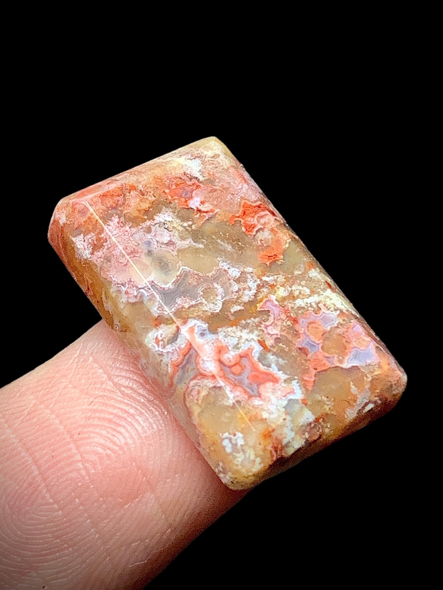 Moss Agate Rectangle Cabochon 19.5x12x4mm