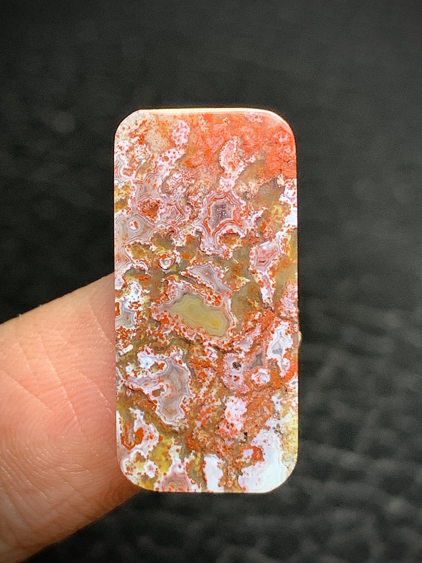 Moss Agate Rectangle Cabochon 24x11x3mm