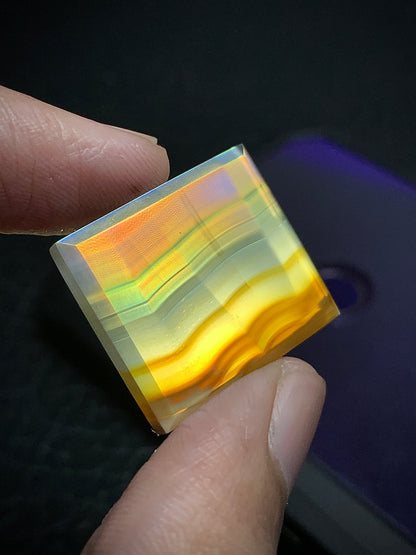 Rainbow Iris Agate Rectangle Cabochon 23x20.7x5mm