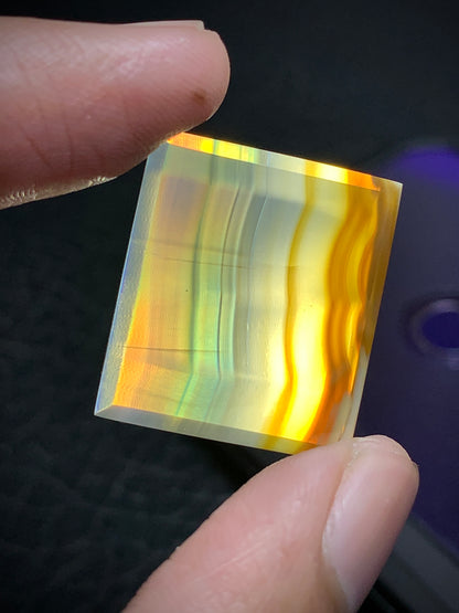 Rainbow Iris Agate Rectangle Cabochon 23x20.7x5mm