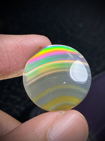 Rainbow Iris Agate Round Cabochon 19.8x19.8x5mm