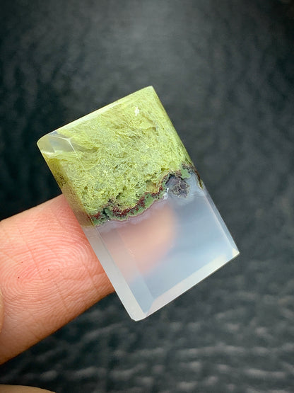 Scenic Moss Agate Rectangle Cabochon 23x16x5mm