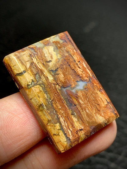 Petrified Wood Rectangle Cabochon 27.5x20x4.5mm