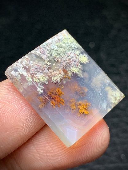 Scenic Moss Agate Rectangle Cabochon 22x20x5mm