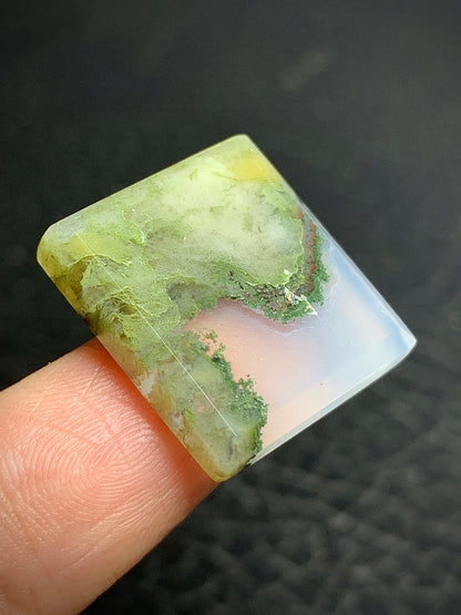 Scenic Moss Agate Rectangle Cabochon 20.5x19x4.5mm