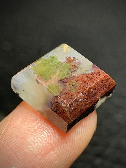 Scenic Moss Agate Square Cabochon 12.5x12.5x5.2mm