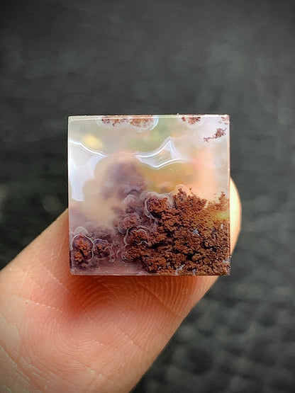 Scenic Moss Agate Square Cabochon 12.5x12.5x5.2mm