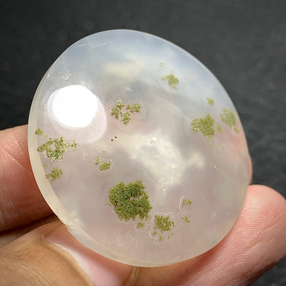 Moss Agate Round Cabochon 36x36x7mm