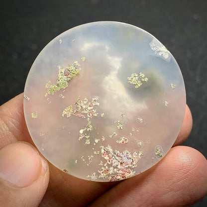 Moss Agate Round Cabochon 36x36x7mm