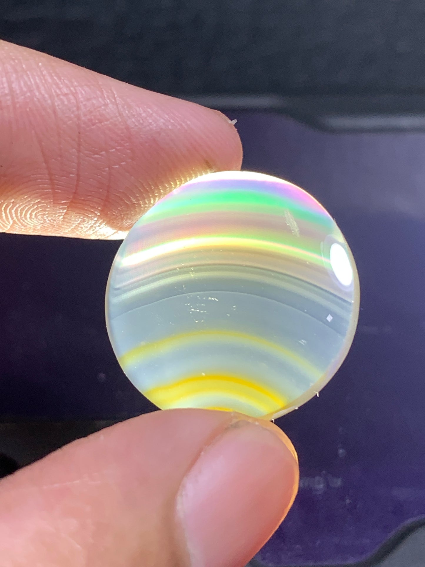 Rainbow Iris Agate Round Cabochon 19.8x19.8x5mm