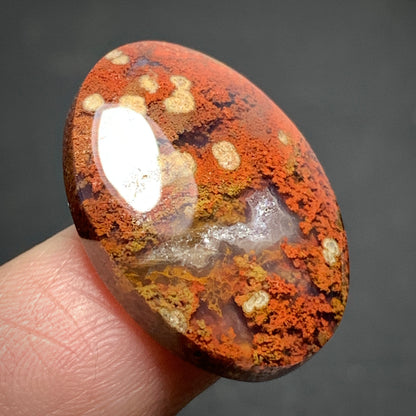 Plume Agate Oval Cabochon 23x16.7x5mm