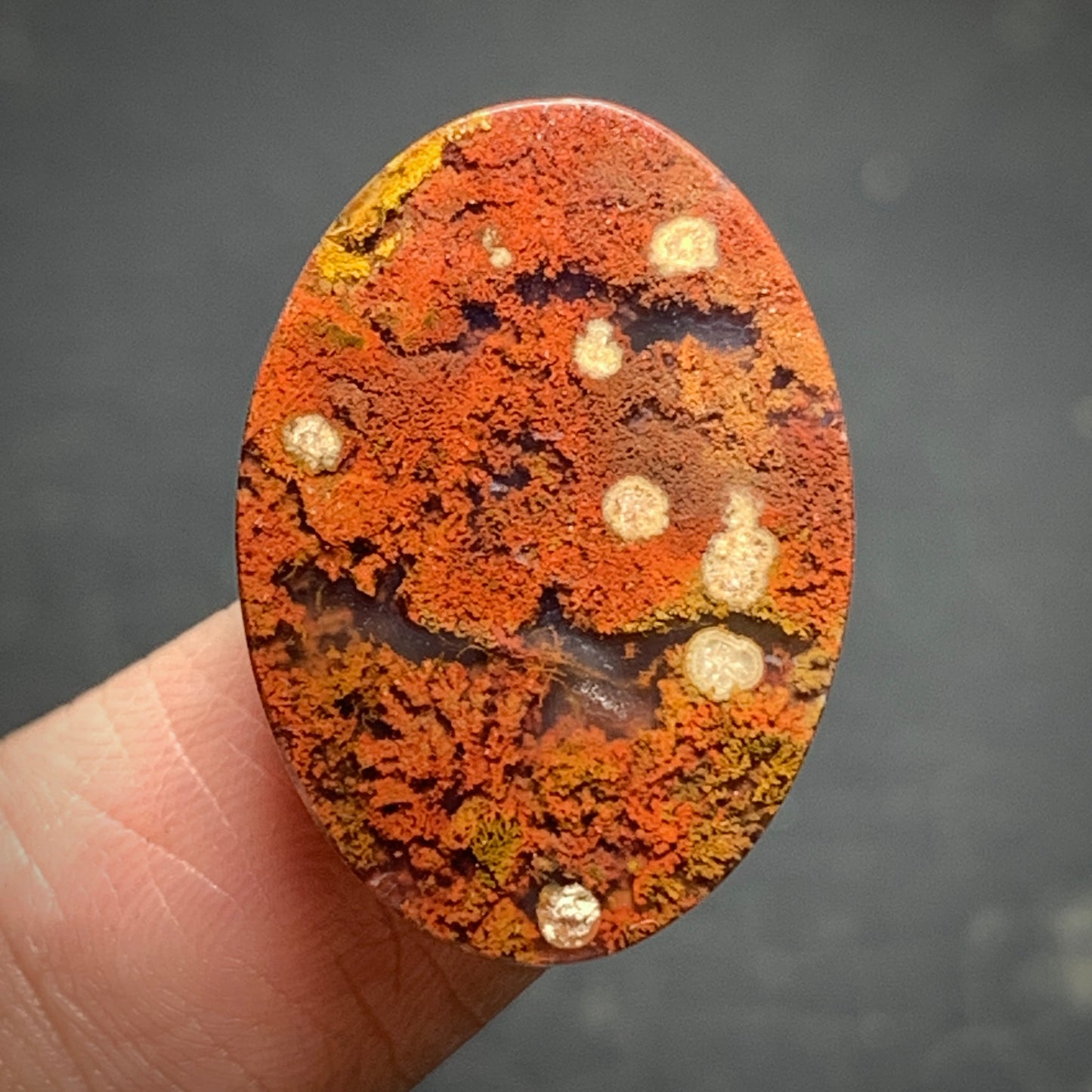 Plume Agate Oval Cabochon 23x16.7x5mm