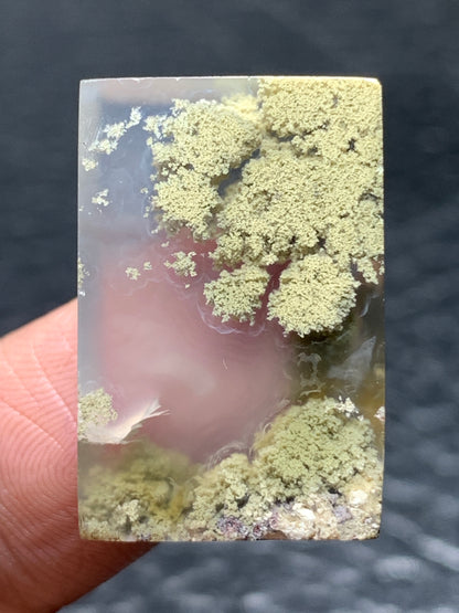 Scenic Moss Agate Rectangle Cabochon 24x16x3.3mm