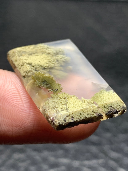 Scenic Moss Agate Rectangle Cabochon 24x16x3.3mm