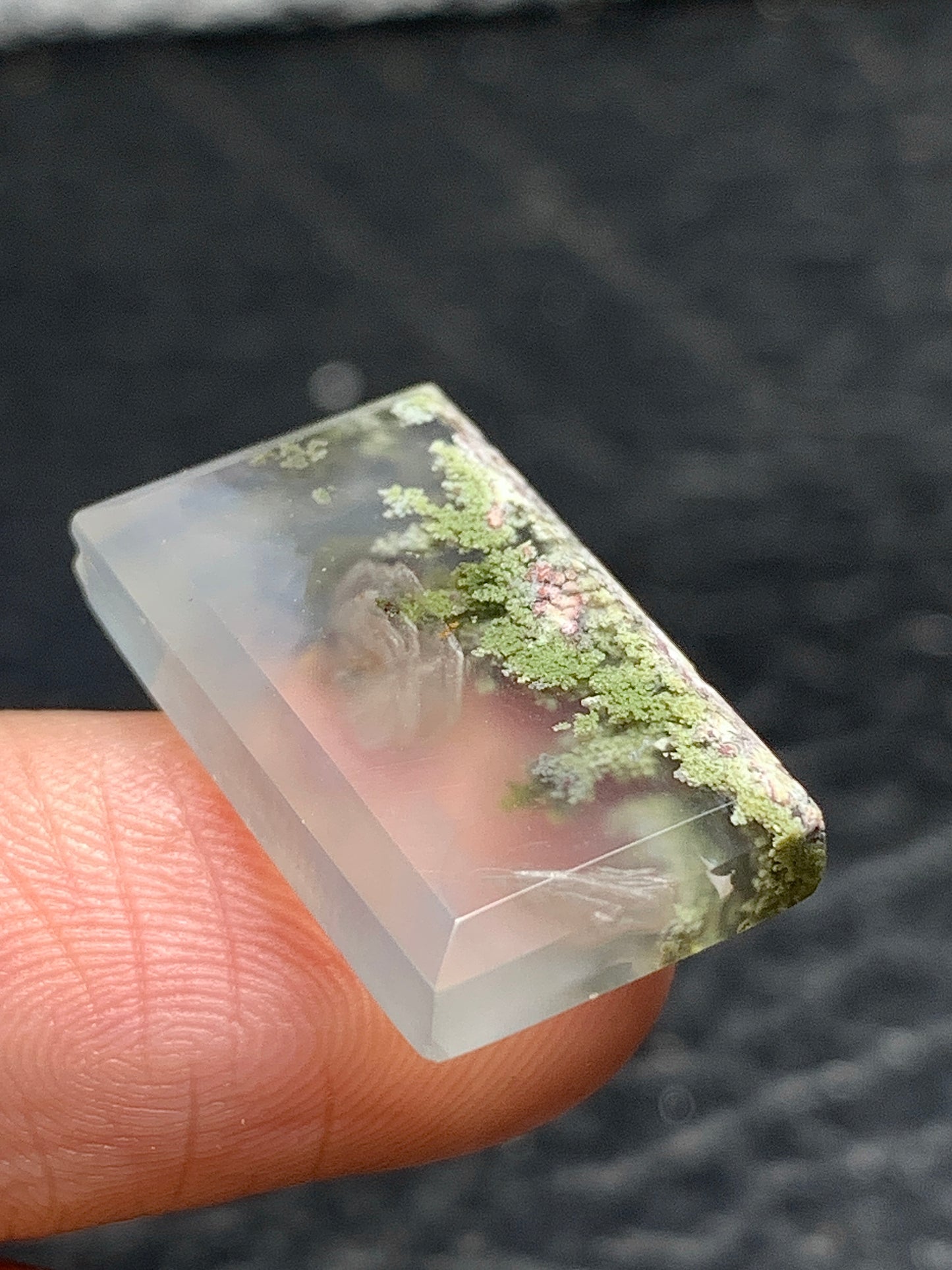 Scenic Moss Agate Rectangle Cabochon 20x12x4mm