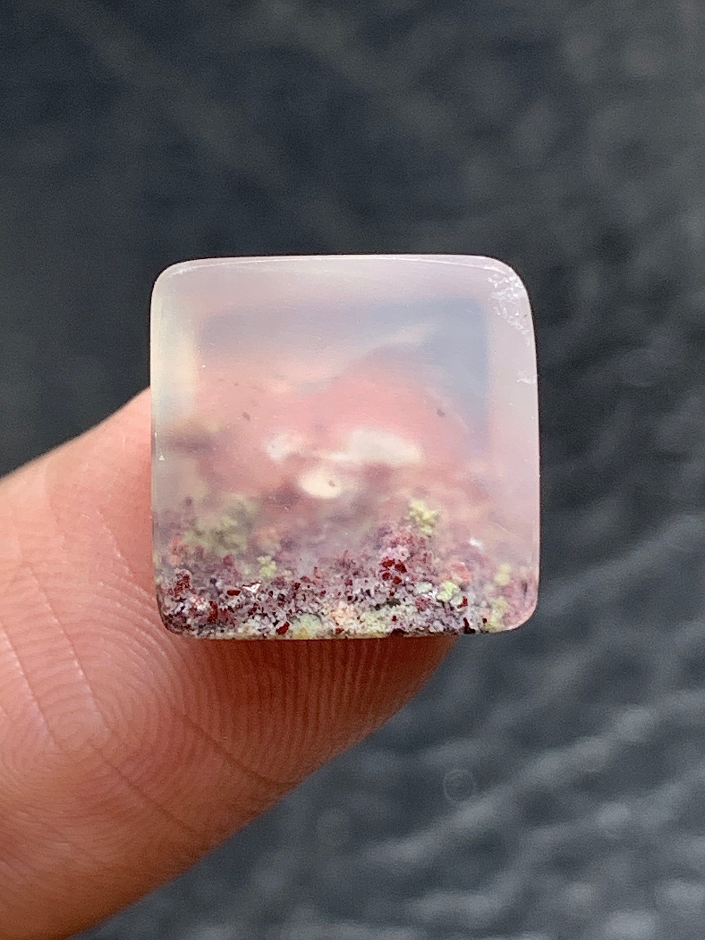 Scenic Moss Agate Square Cabochon 11.3x11.3x3.6mm