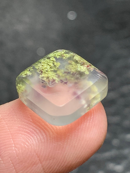 Scenic Moss Agate Square Cabochon 11x11x3.4mm