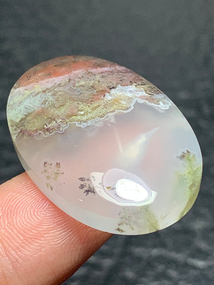 Scenic Moss Agate Oval Cabochon 31x20.5x6mm