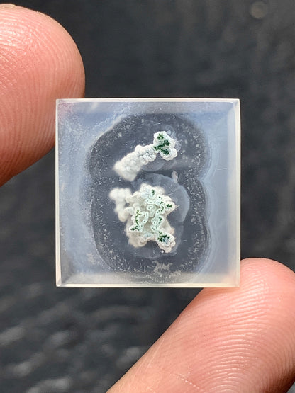 Unique Moss Agate Square Cabochon 15x15x2.8mm