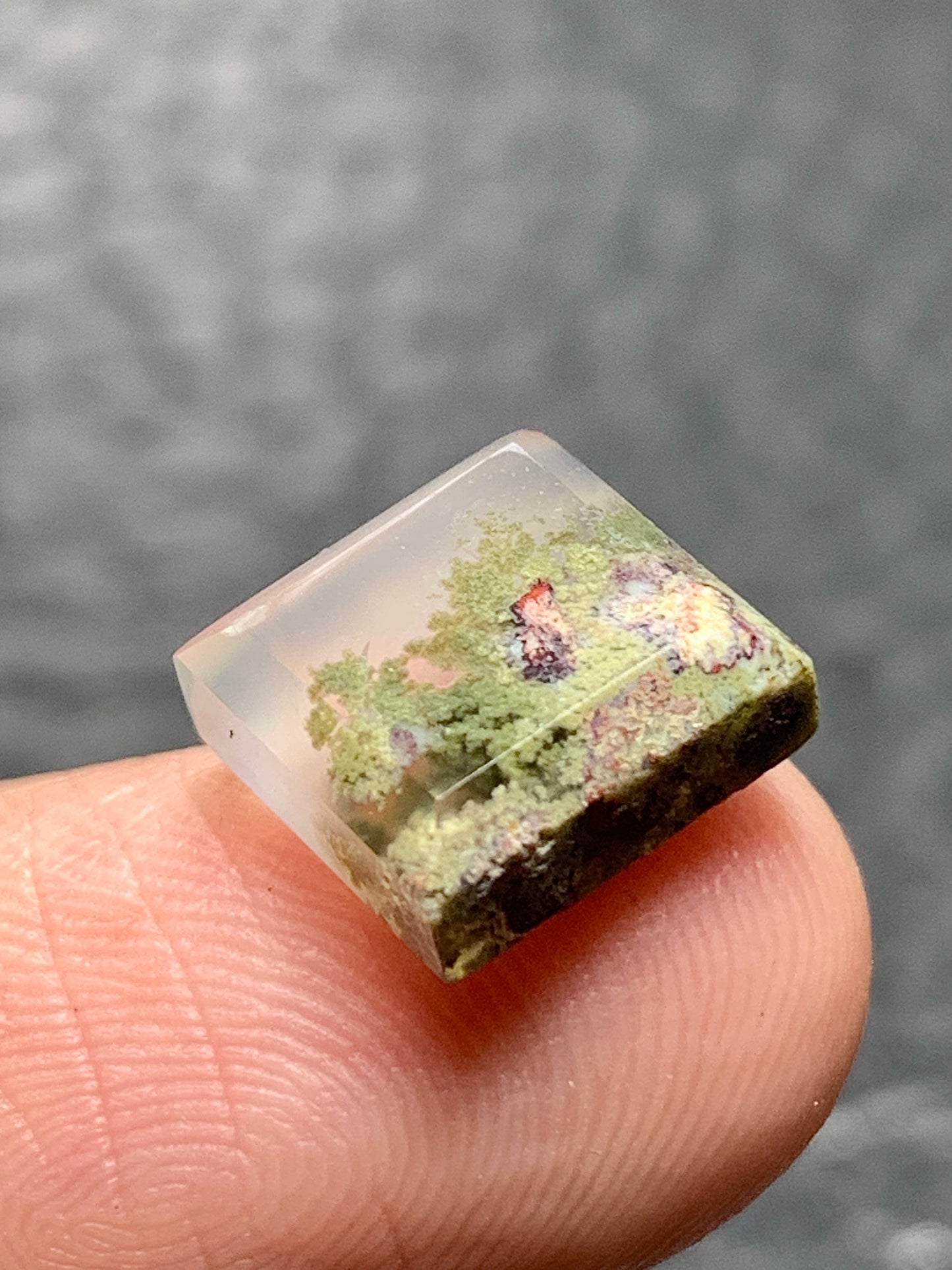 Scenic Moss Agate Square Cabochon 9.5x9x3.2mm