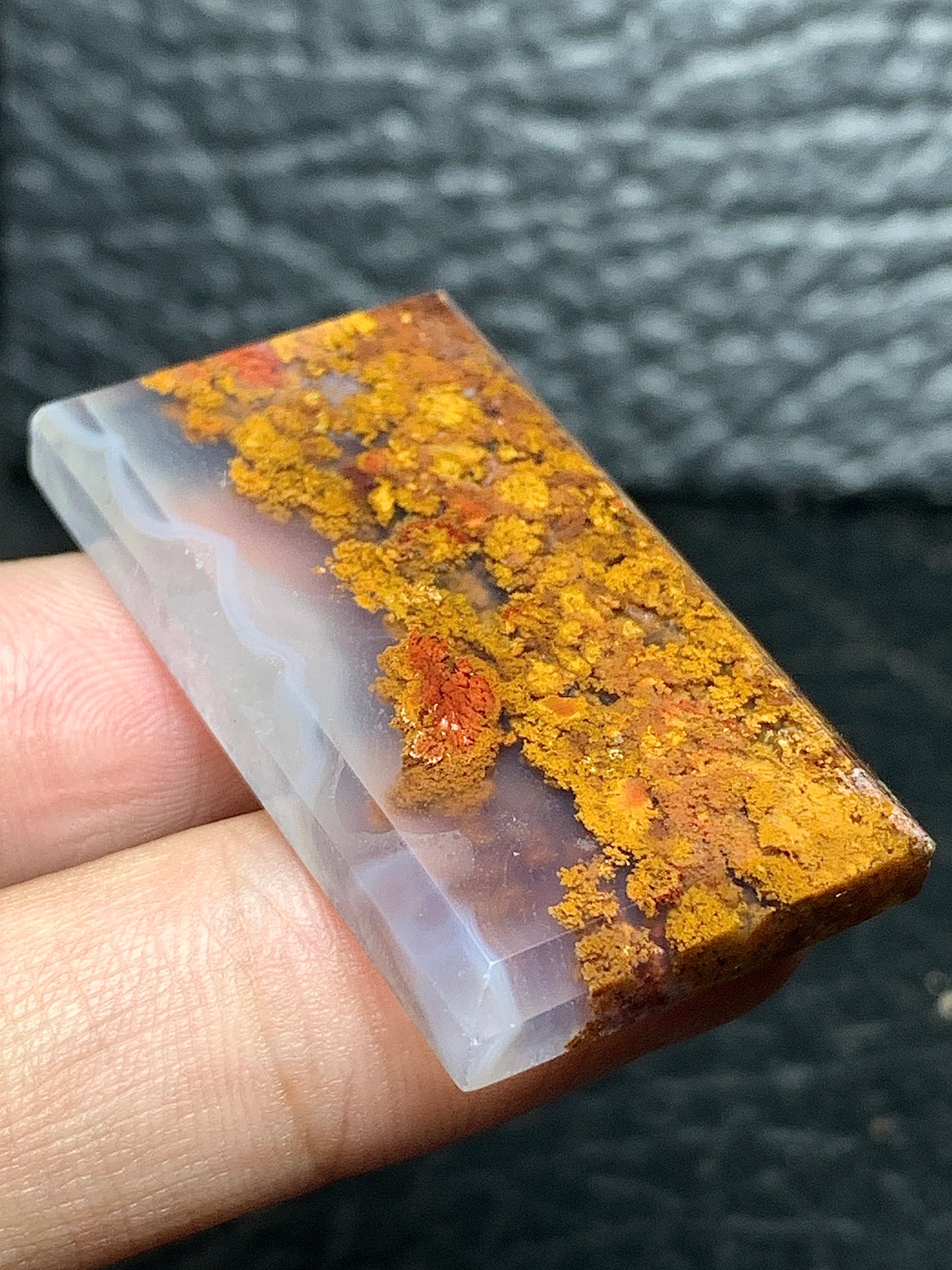 Scenic Moss Agate Rectangle Cabochon 39x22x6mm