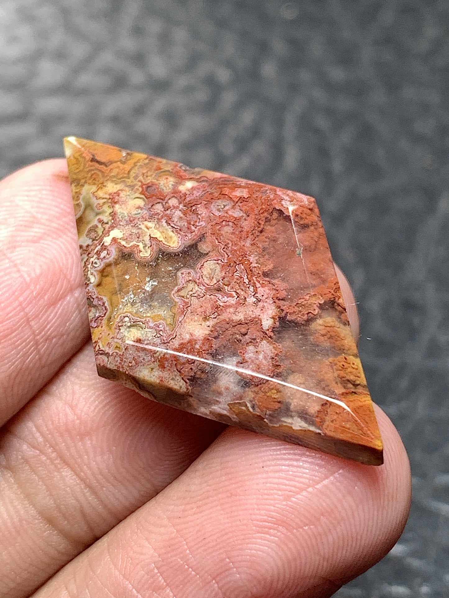 Unique Moss Agate Rhombus Cabochon 34x20x4mm