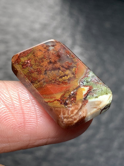 Scenic Moss Agate Rectangle Cabochon 21x13x4mm