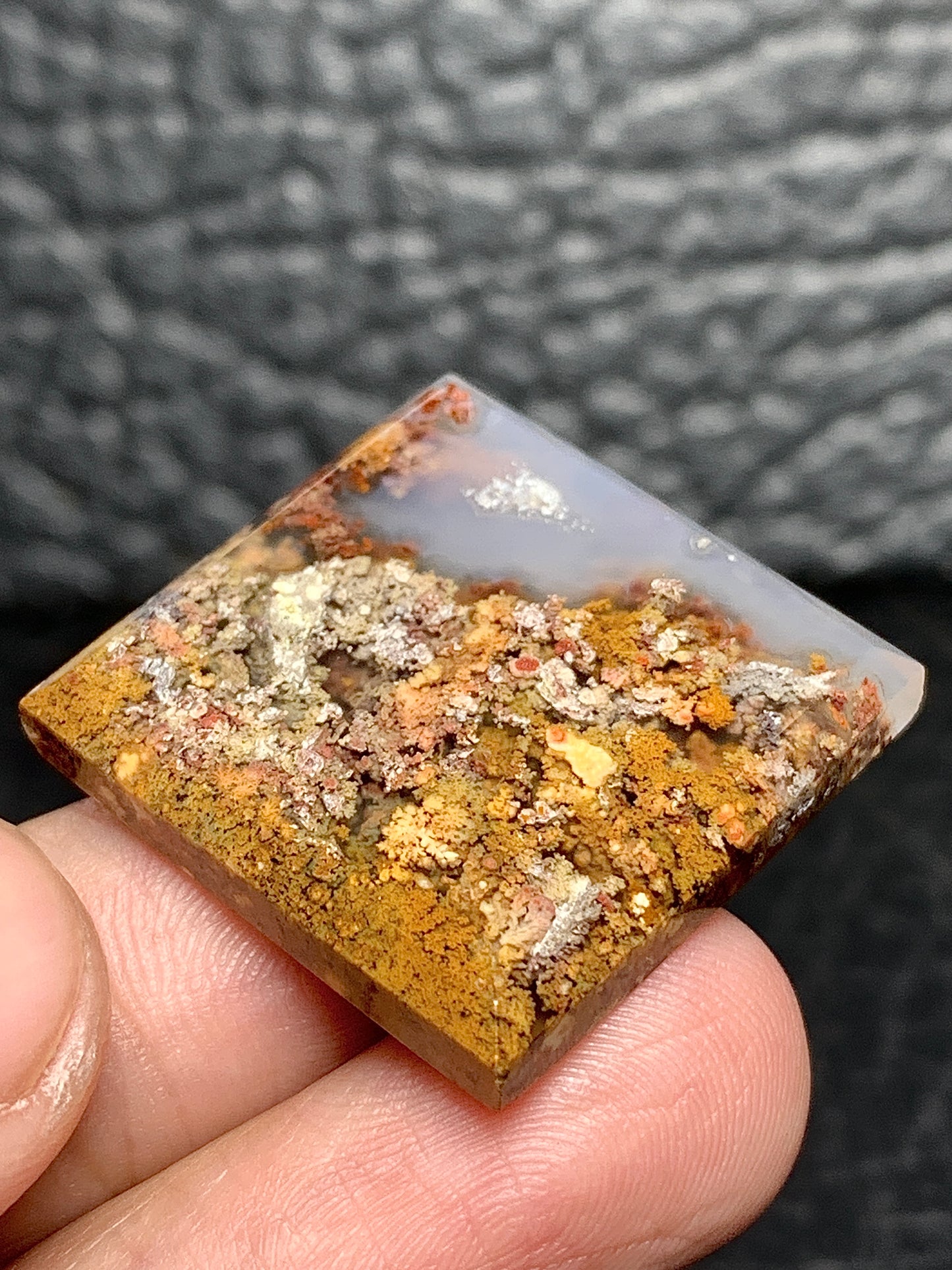 Scenic Moss Agate Square Cabochon 24x24x4mm