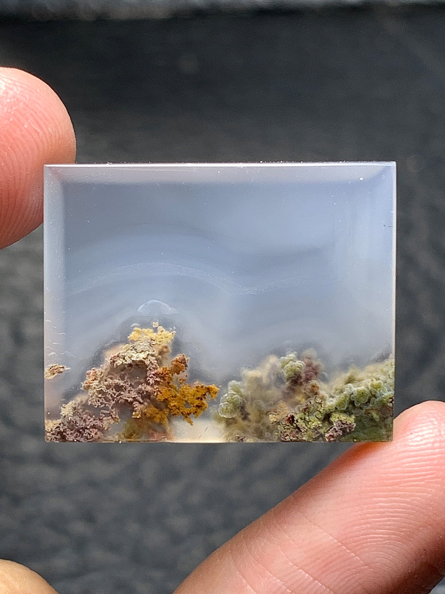 Scenic Moss Agate Rectangle Cabochon 23x18x4mm